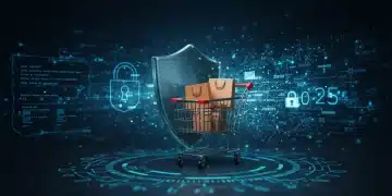 Digital shield protecting e-commerce cart from cyber threats