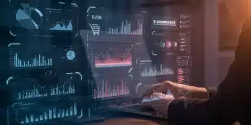 E-commerce analytics dashboard displaying sales data and marketing insights