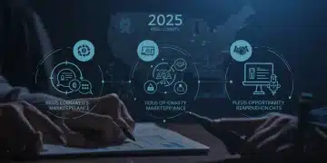 Digital marketplaces on a US map with growth charts, symbolizing emerging niche e-commerce opportunities.