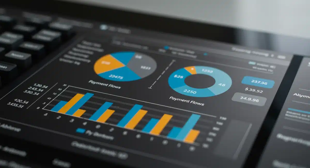 Financial dashboard showing payment data and analytics for eBay sellers