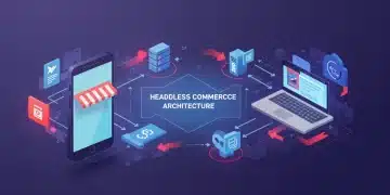 Headless Commerce: 20% Faster Load Times by Mid-2025 Headless commerce architecture diagram showing decoupled frontend and backend systems for fast e-commerce