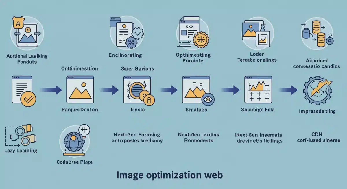 Diagram illustrating image optimization techniques for web performance