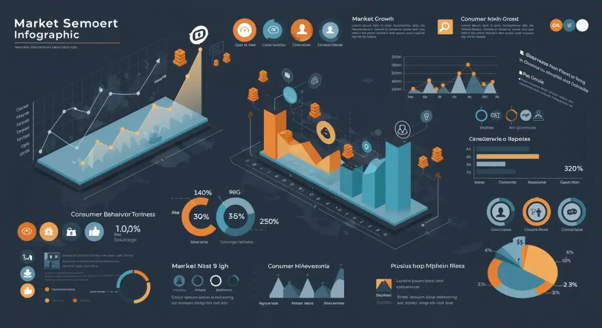 Infographic detailing growth metrics and consumer behavior in a specialized online marketplace.