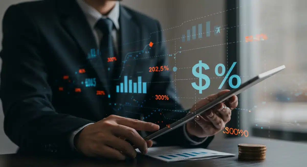 Financial dashboard with profit margin analysis and strategic planning elements for e-commerce.