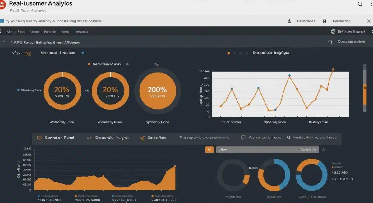 Real-time customer behavior analytics dashboard for AI personalization in e-commerce.