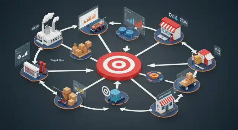 Optimized supply chain network with Target Plus branding