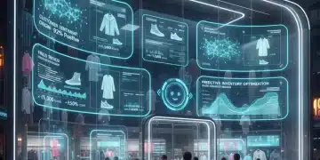 AI-Driven Analytics: Transforming US Digital Retail in 2026 Futuristic digital retail store with AI analytics dashboards