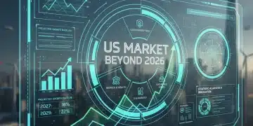 Futuristic digital marketplace interface showing growth charts for US business expansion.