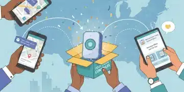 Na-aankoopervaring illustrasie vir e-handel in die VSA