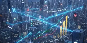 2026 US E-commerce Platform Showdown: Data-Backed Analysis & ROI Projections Futuristic e-commerce platform landscape with ROI projections graphic
