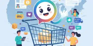 Chatbot engaging with customers on an e-commerce platform in the USA, symbolising increased customer interaction and sales.