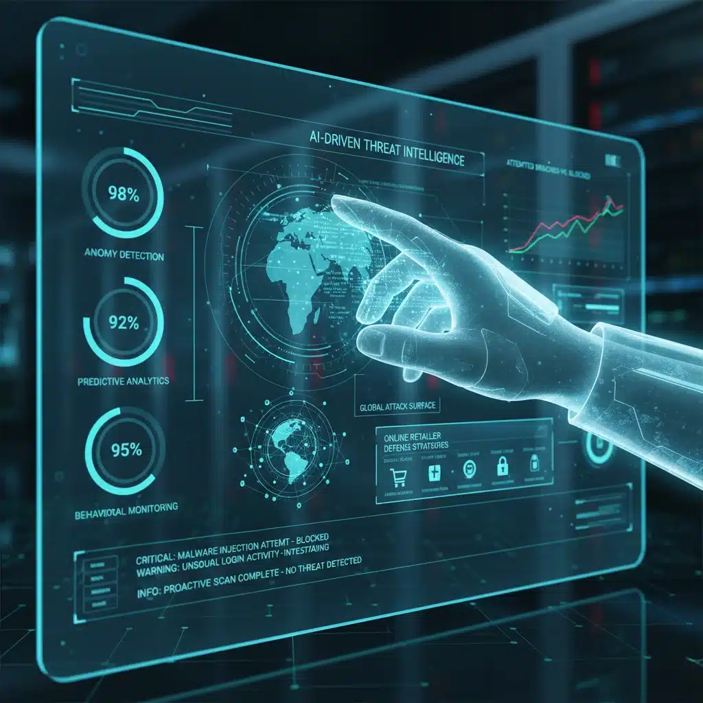Real-time AI cybersecurity dashboard for proactive e-commerce defense