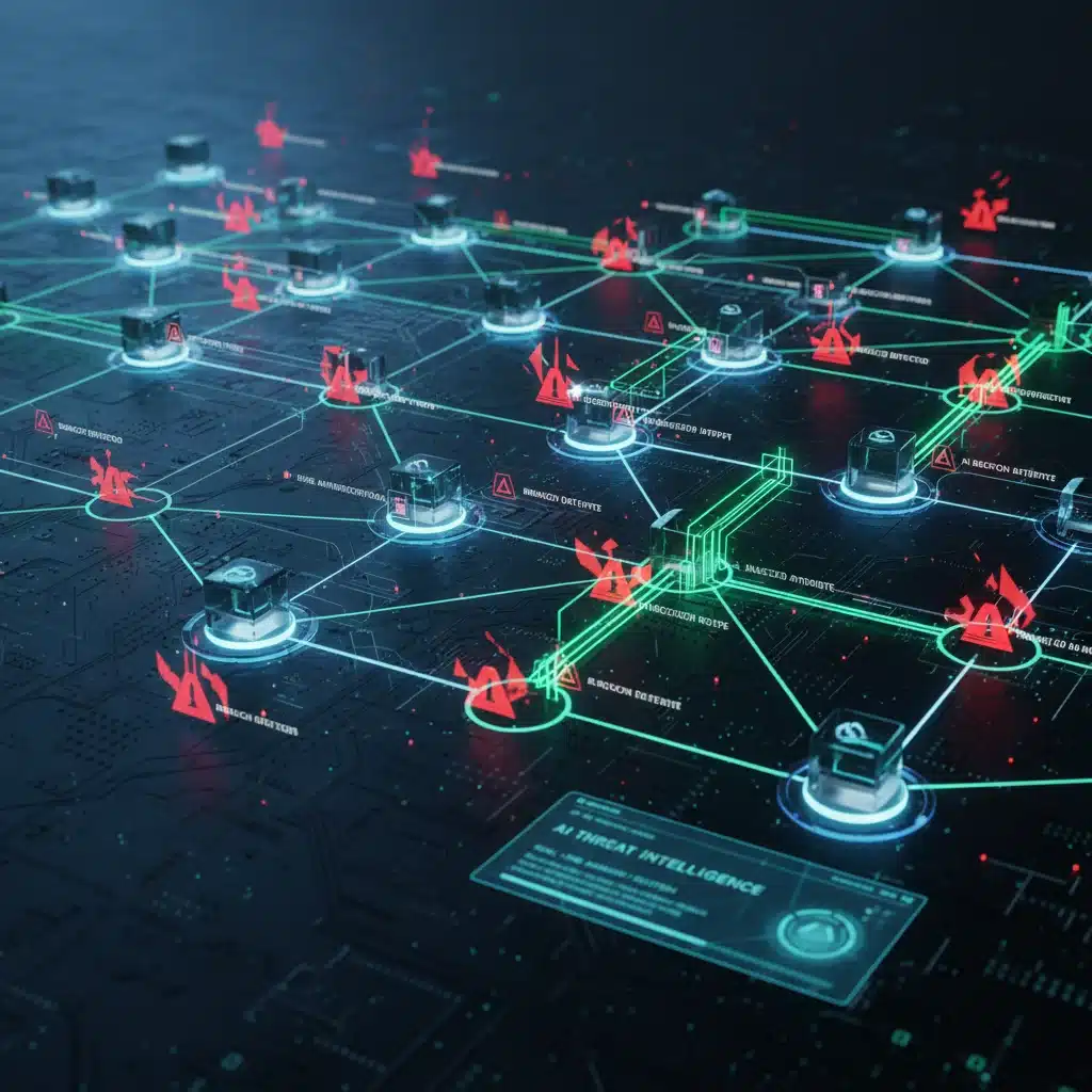 AI-powered threat detection identifying anomalies in e-commerce data flow