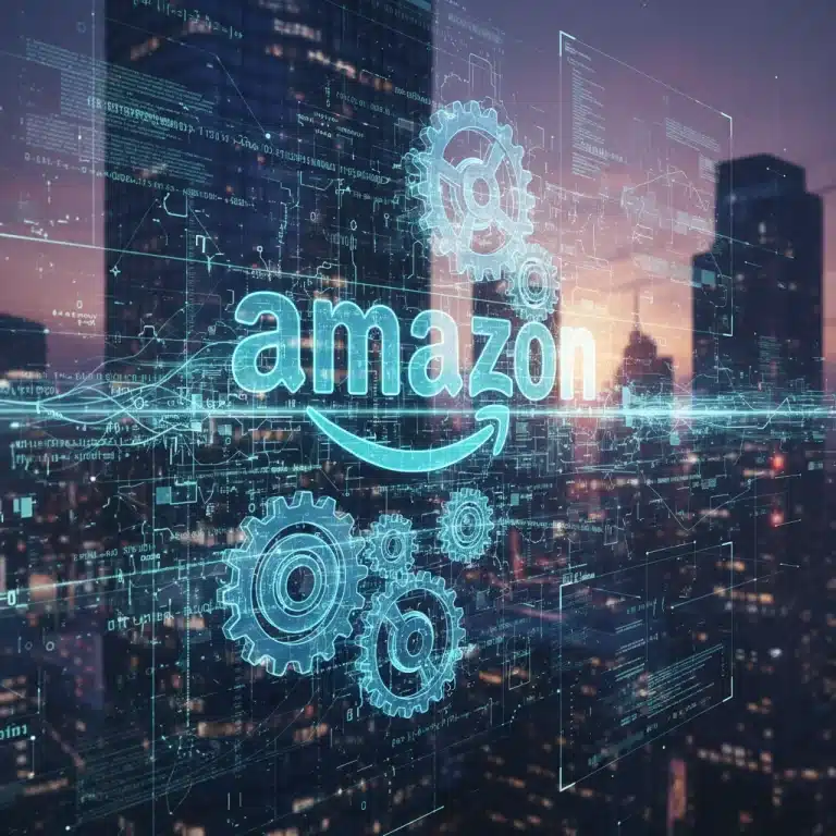 Futuristic Amazon algorithm changes digital gears data streams