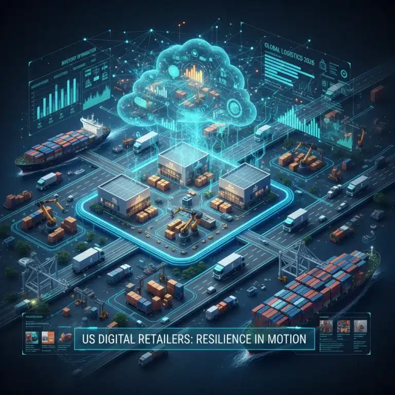 Complex digital retail supply chain network with data overlays