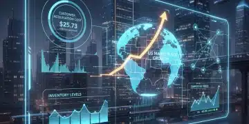 Futuristic e-commerce dashboard showing critical data points for US marketplace sellers in 2026.